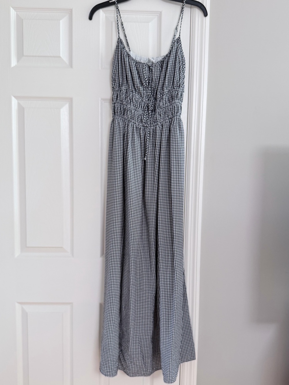 Abercrombie & Fitch Black and White Gingham Maxi Dress - Picture 3 of 6
